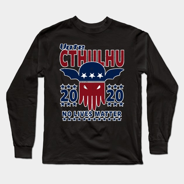 VOTE CTHULHU 2020 - CTHULHU AND LOVECRAFT Long Sleeve T-Shirt by Tshirt Samurai